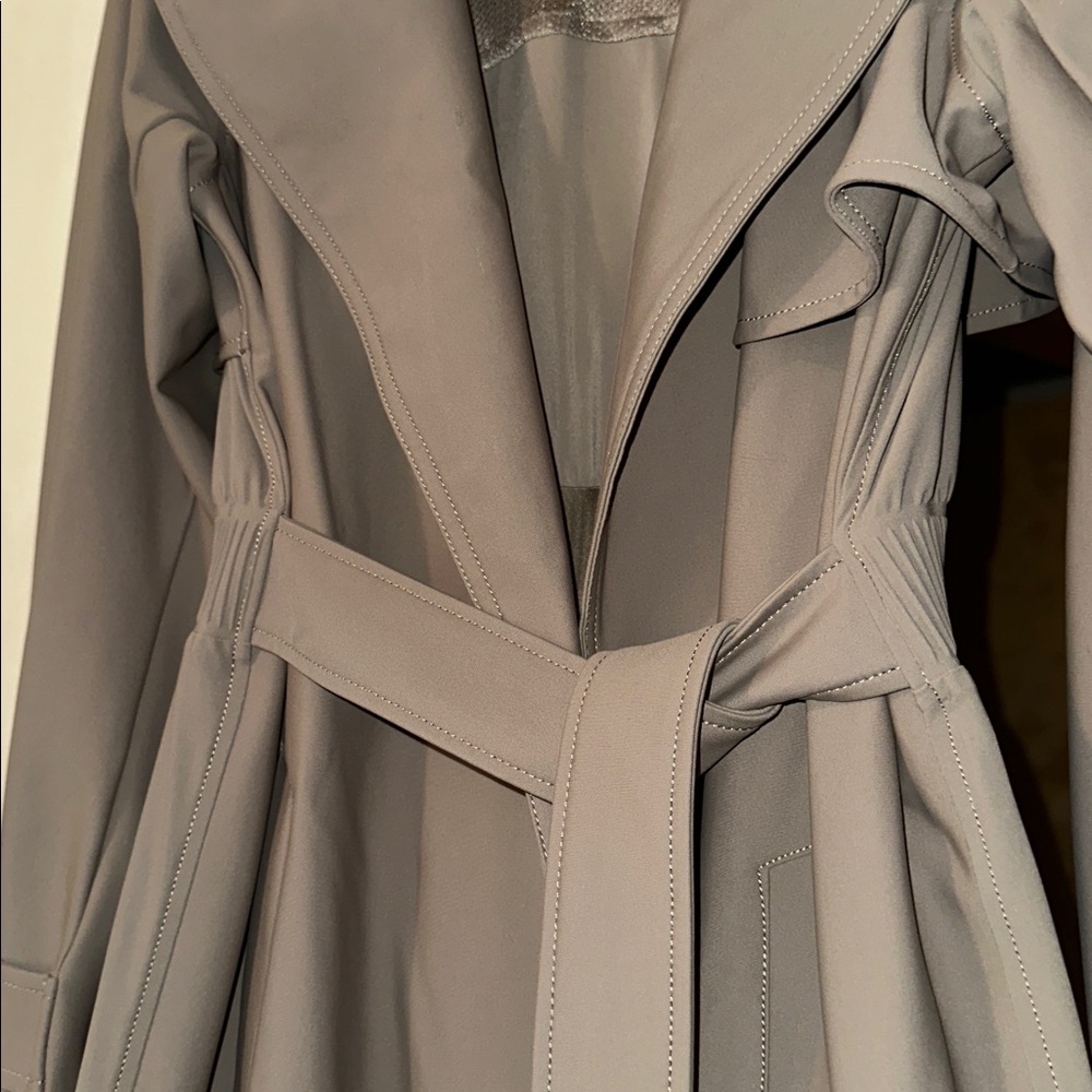 Athleta Stellar Trench coat jacket  S Taupe Mushroom